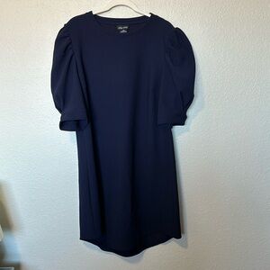 Gorgeous City Chic Navy Puff-sleeve dresss